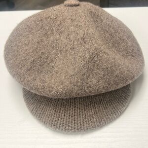 ADORA Beige Wool Newsboy Hat